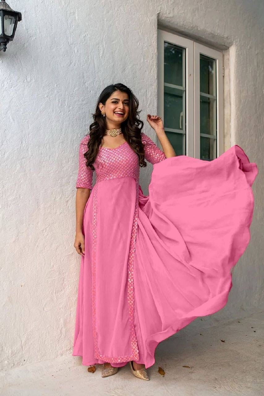 Elegant Floor Length Designer Anarkali Salwar For Wedding Wear